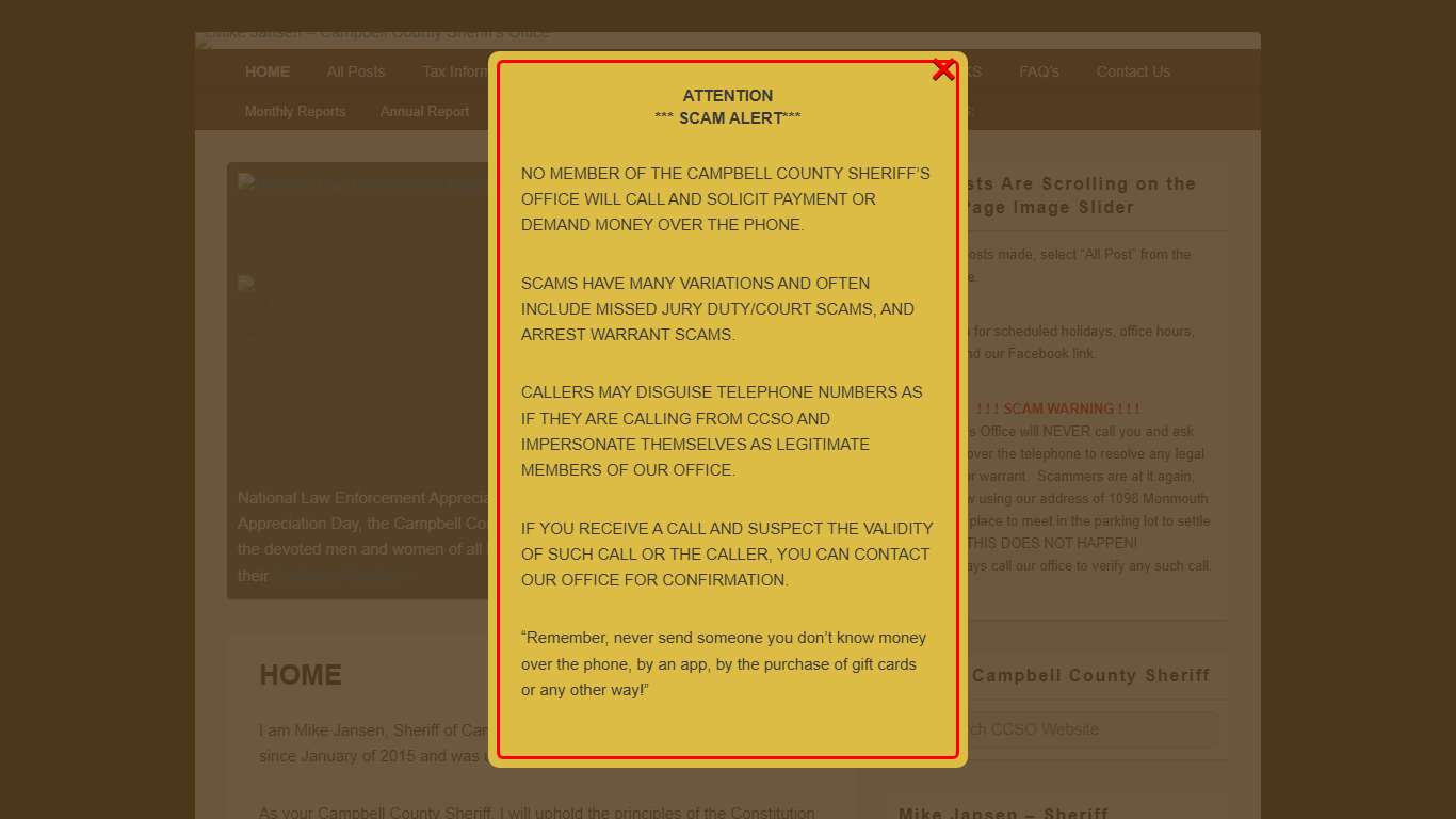 HOME - Mike Jansen - Campbell County Sheriff's Office