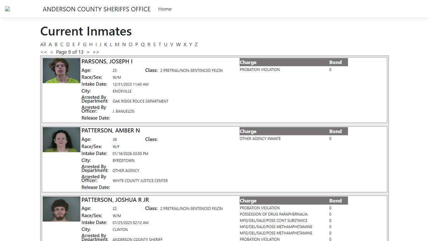 Inmates - ISOMS Portal