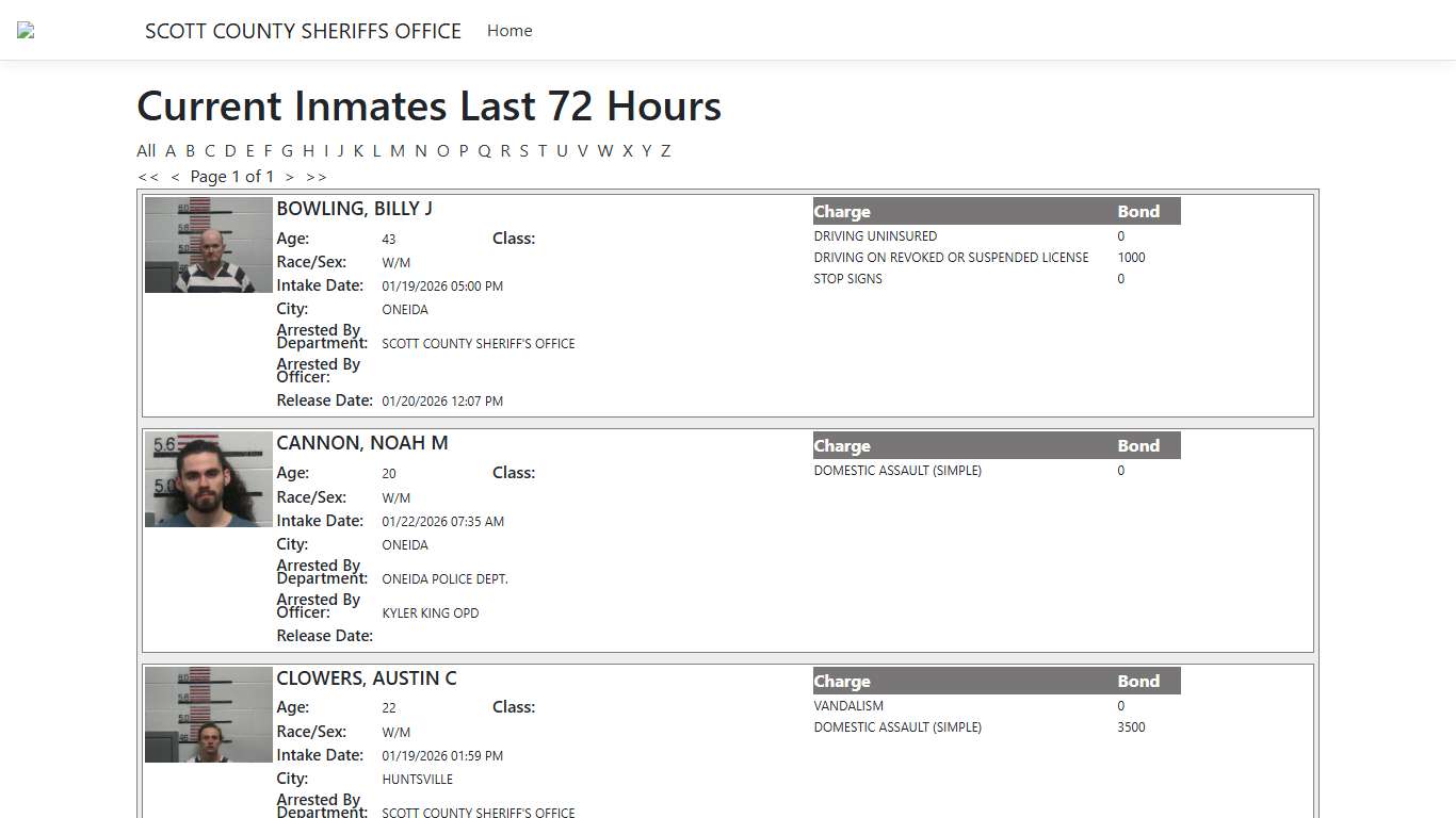 Inmates - ISOMS Portal